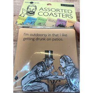 Someecards Assorted Coasters 6-Pack With Humorous Designs And Quotes